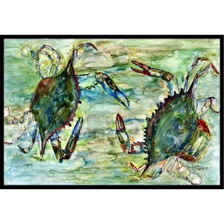 Carolines Treasures Blue Crab Standoff Indoor and Outdoor Mat- 24 x 36 in. 8940JMAT
